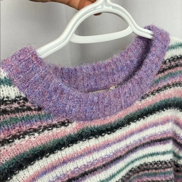 Anthropologie The Korner Striped Chunky Knit Sweater | Size S/M - Picture 11 of 13